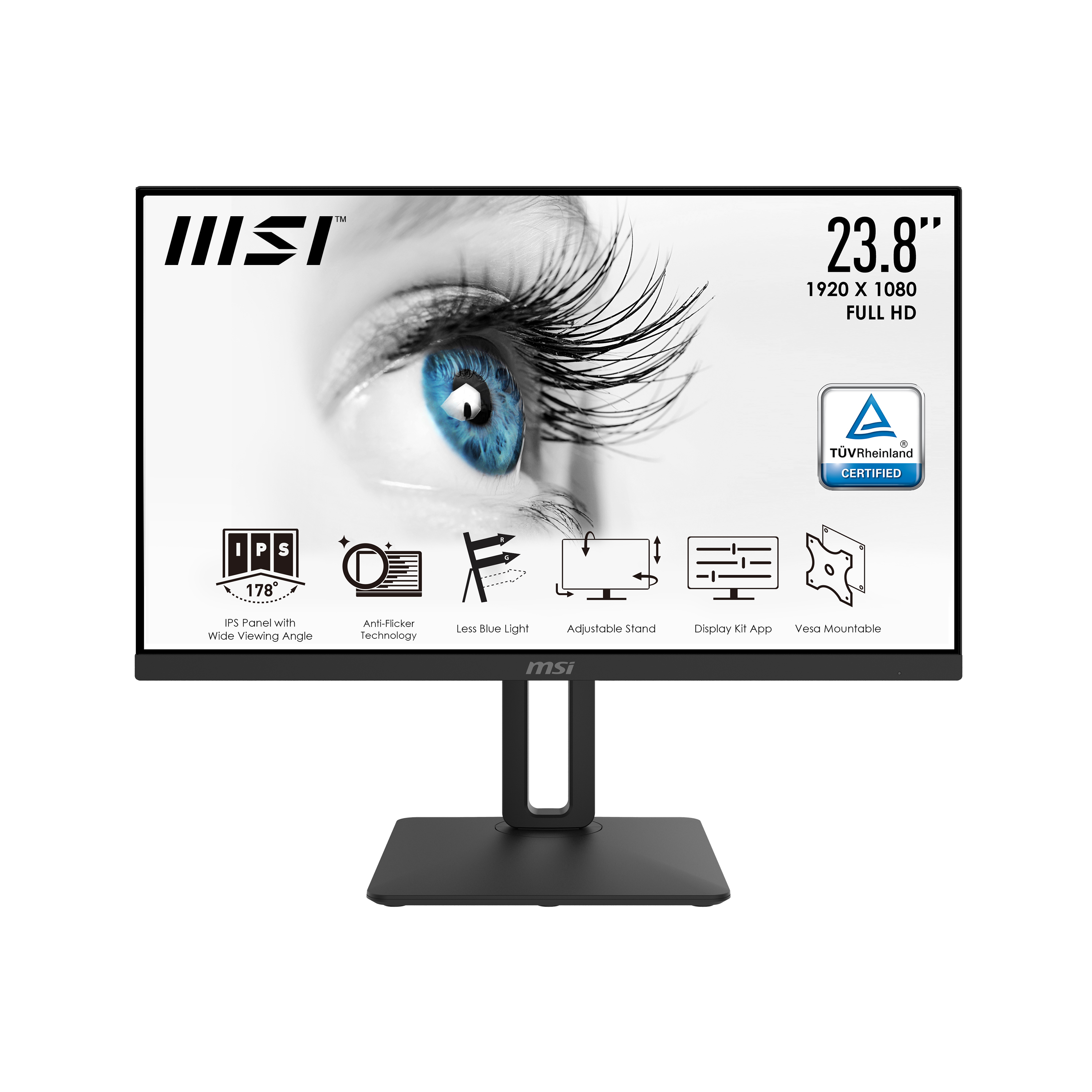 foto del prodotto msi pro mp2412 monitor pc 60,5 cm 23.8 1920 x 1080 pixel full hd lcd nero