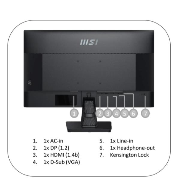 foto del prodotto msi pro mp245g monitor pc 60,5 cm 23.8 1920 x 1080 pixel full hd lcd nero