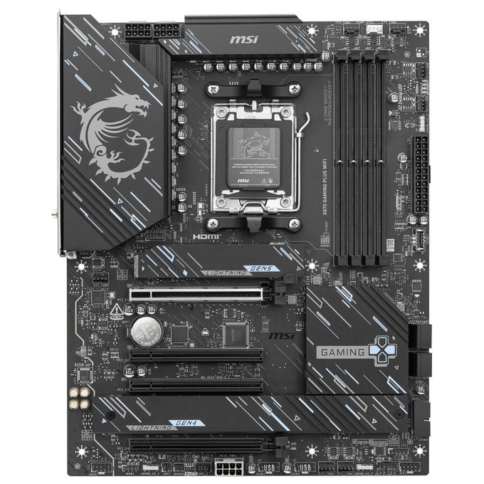 foto del prodotto msi scheda madre amd x870 gaming plus wifi x870 am54ddr54pci-ex163m.24sata31usb41usb3.2 gen2x23usb3.2