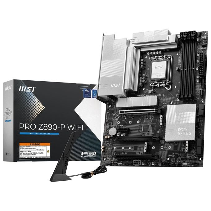 foto del prodotto msi scheda madre pro z890 p wifi z890lga18514ddr53pci ex161pci ex14m.2 1usb4 1usb3.2 gen2 x2 2usb