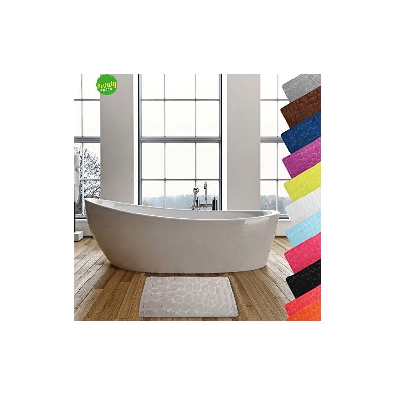 foto del prodotto msv tappeto microfibra e pvc spirella galets 40 x 60 cm beige