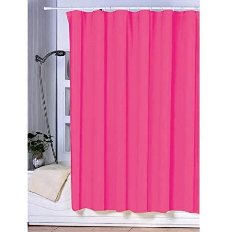 foto del prodotto msv tenda da doccia uni, colore fucsia