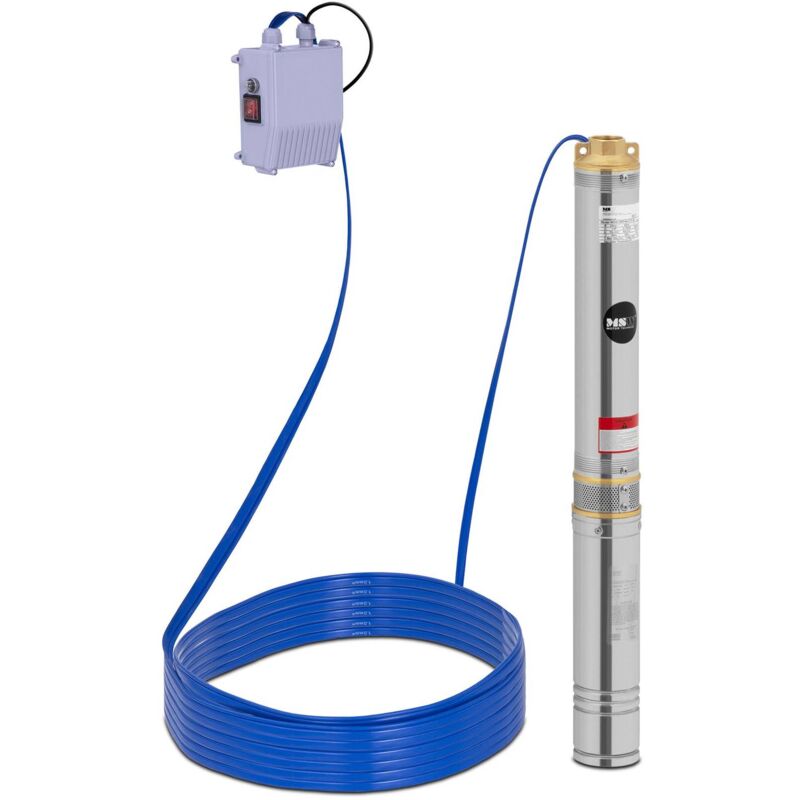 foto del prodotto msw - pompa sommersa per pozzi profondi steel 100 w 6000 l h fino a 72 m