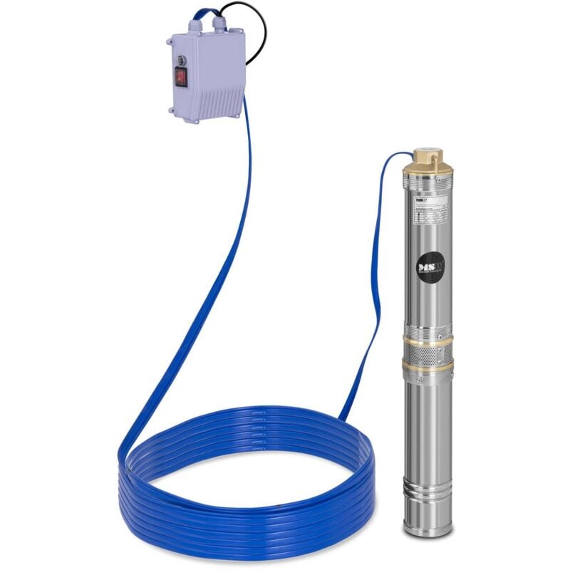 foto del prodotto msw pompa sommersa per pozzo 6.000 l h 370 w acciaio inossidabile 230 v 2850 rpm