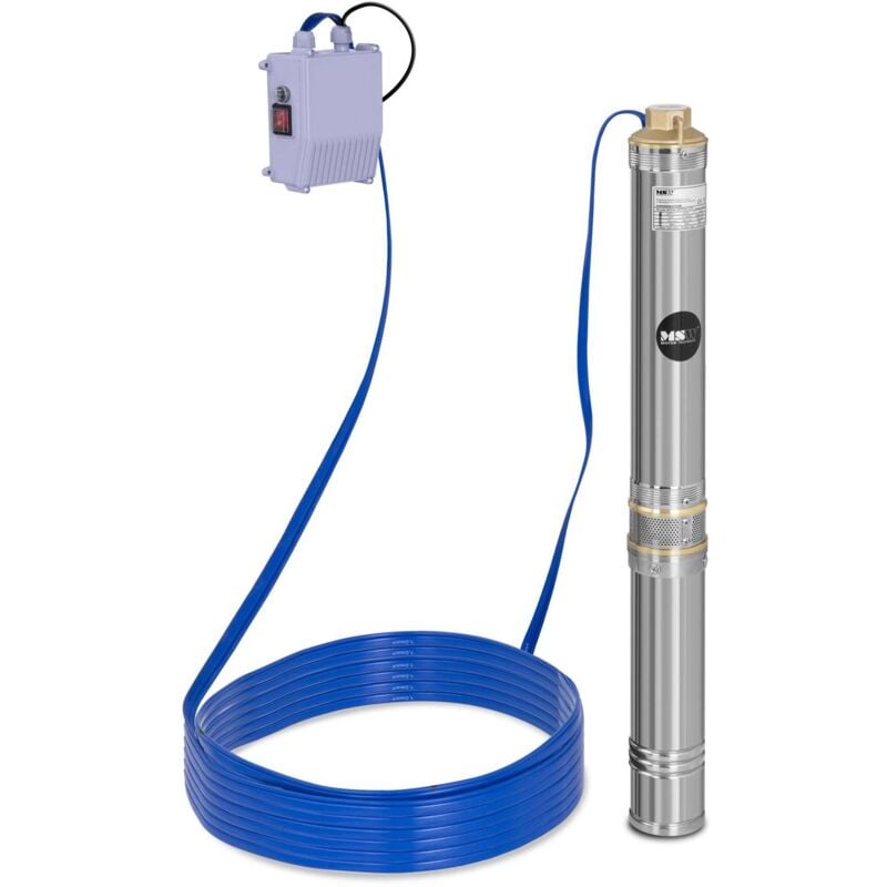 foto del prodotto msw pompa sommersa per pozzo 6.000 l h 750 w acciaio inossidabile 230 v 2850 rpm
