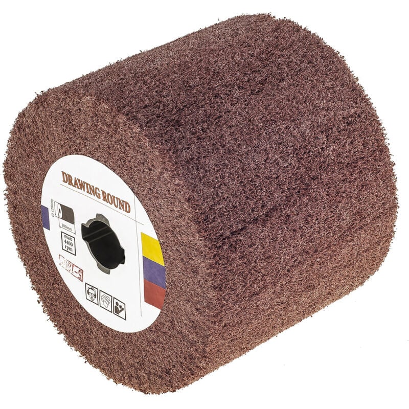 foto del prodotto msw rullo abrasivo in tessuto non tessuto per satinatrice 120x100mm, grana p180