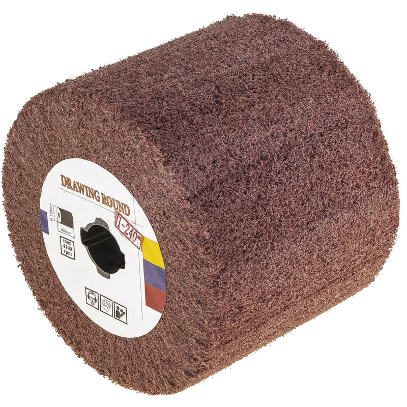 foto del prodotto msw rullo abrasivo in tessuto non tessuto per satinatrice 120x100mm, grana p240