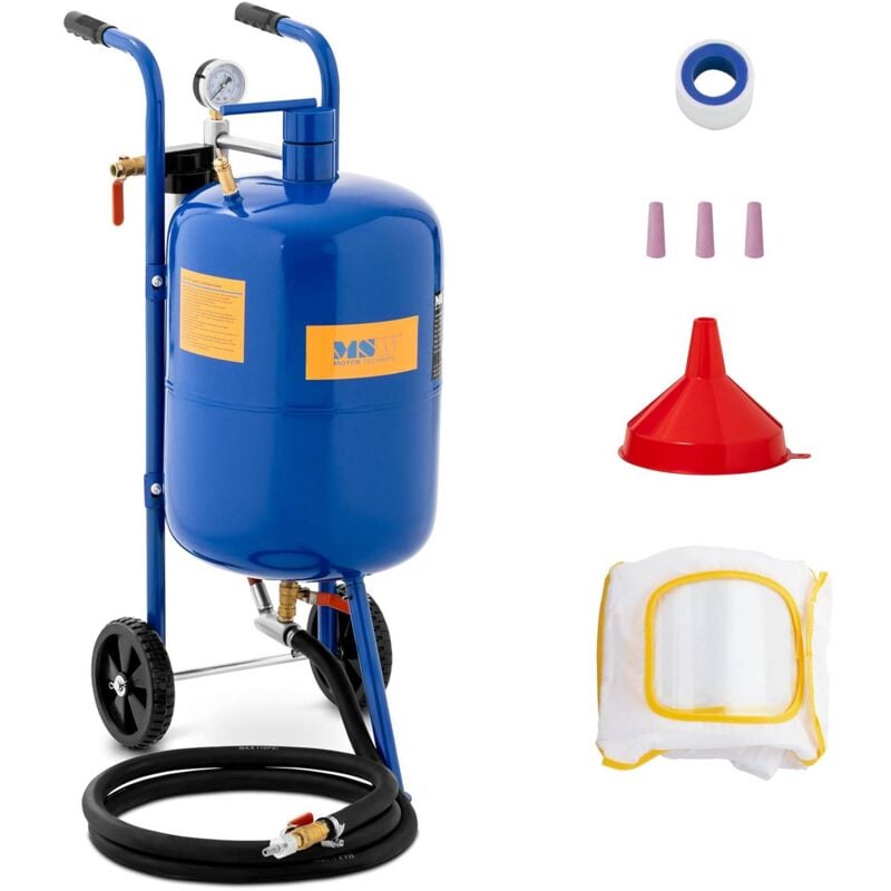 foto del prodotto msw sabbiatrice portatile professionale mobile legno ferro aria compressa 40l 8,6bar