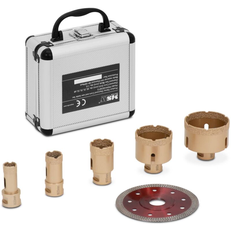 foto del prodotto msw set di corone diamantate per smerigliatrici angolari 20 25 35 55 68