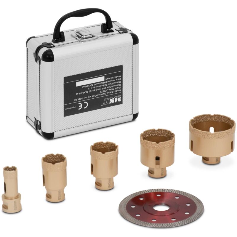 foto del prodotto msw set di corone diamantate per smerigliatrici angolari 20 35 40 50 68