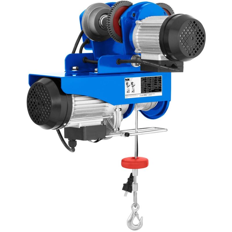 foto del prodotto msw verricello argano winch elettrico 1800w 800kg 230v cavo di12m con carrello nuovo