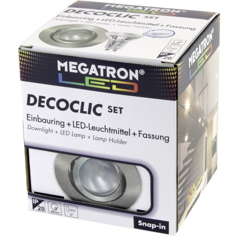 foto del prodotto mt75403 lampada da incasso led monocolore gu10, gu5.3 6 w ferro spazzolato megatron