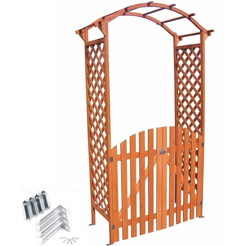 foto del prodotto mucola nuovo arco rosa pergola arco in legno traliccio fiore vasca porta