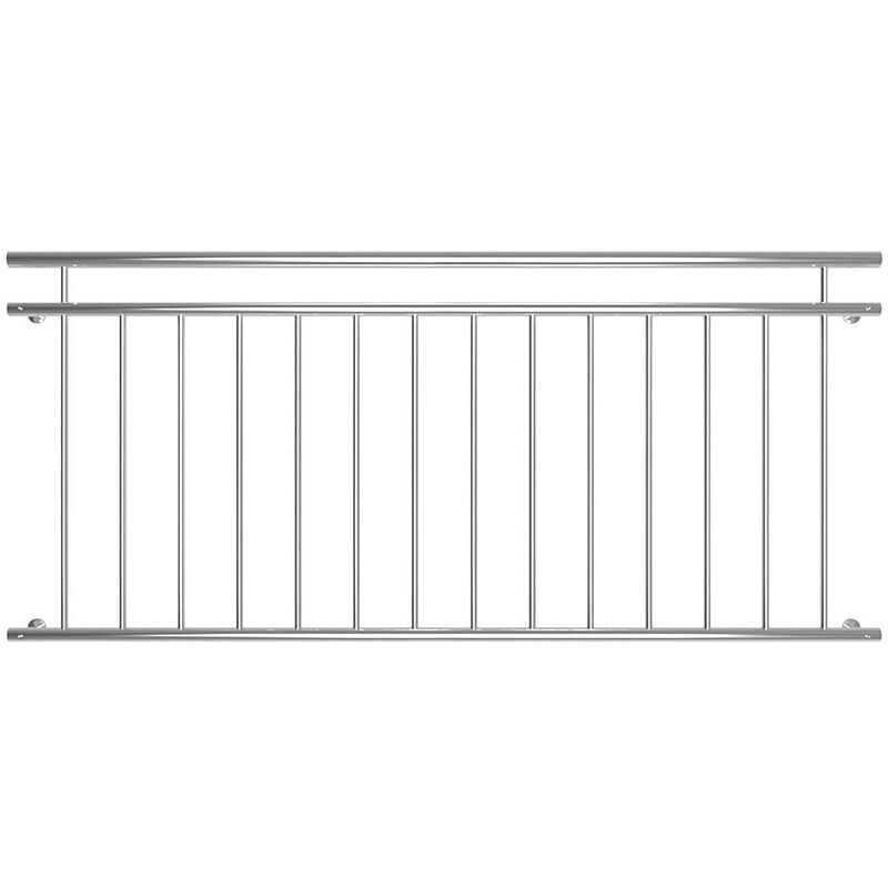 foto del prodotto mucola v2a 90x184cm balcone ringhiera finestra ringhiera in acciaio inox griglia francese balcone argento