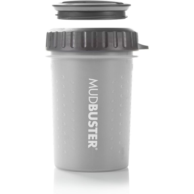 foto del prodotto mudbuster pulitore portatile per zampe di cane, con coperchio, colore grigio chiaro, medio dexas