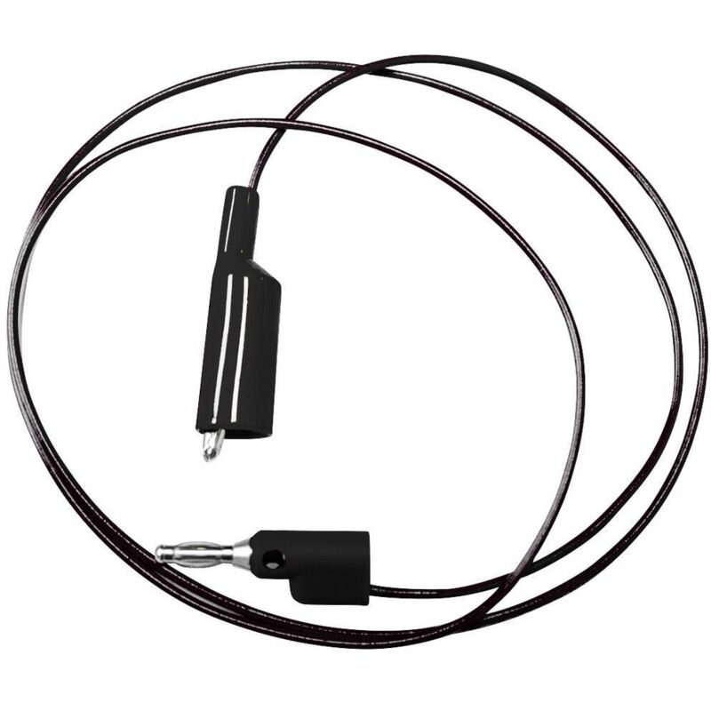 foto del prodotto mueller electric bu 2030 a 96 0 cavo di misura spina a banana 4 mm morsetti a coccodrillo 2.4 m nero 1 pz.