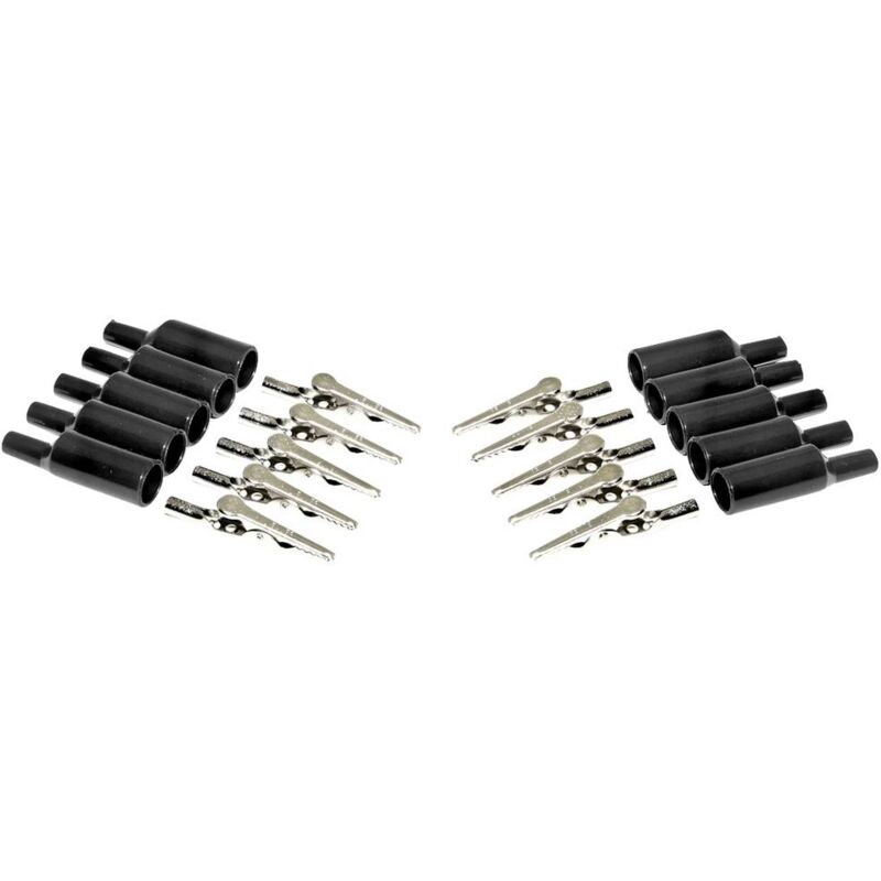 foto del prodotto mueller electric bu p2240 0 morsetto a coccodrillo nero lunghezza 54.61 mm 1 kit