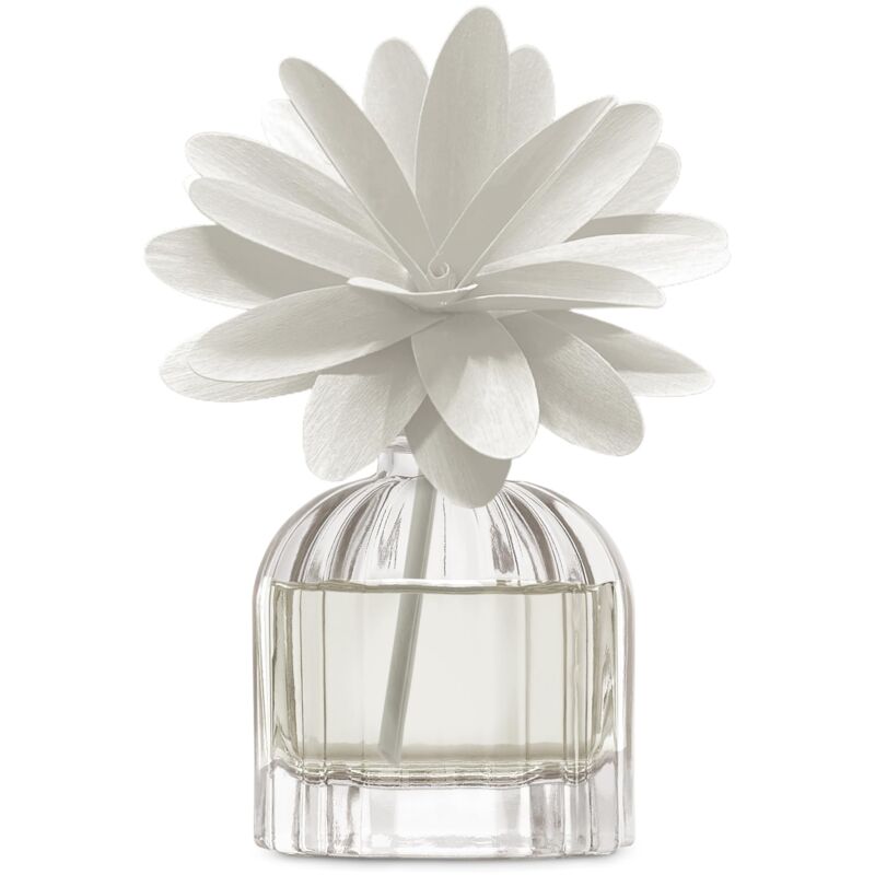 foto del prodotto muha profumatore per ambienti flower diffuser, fragranza iris cipriato, diffusore ambiente con fiore in legno di betulla, formato da 60 ml