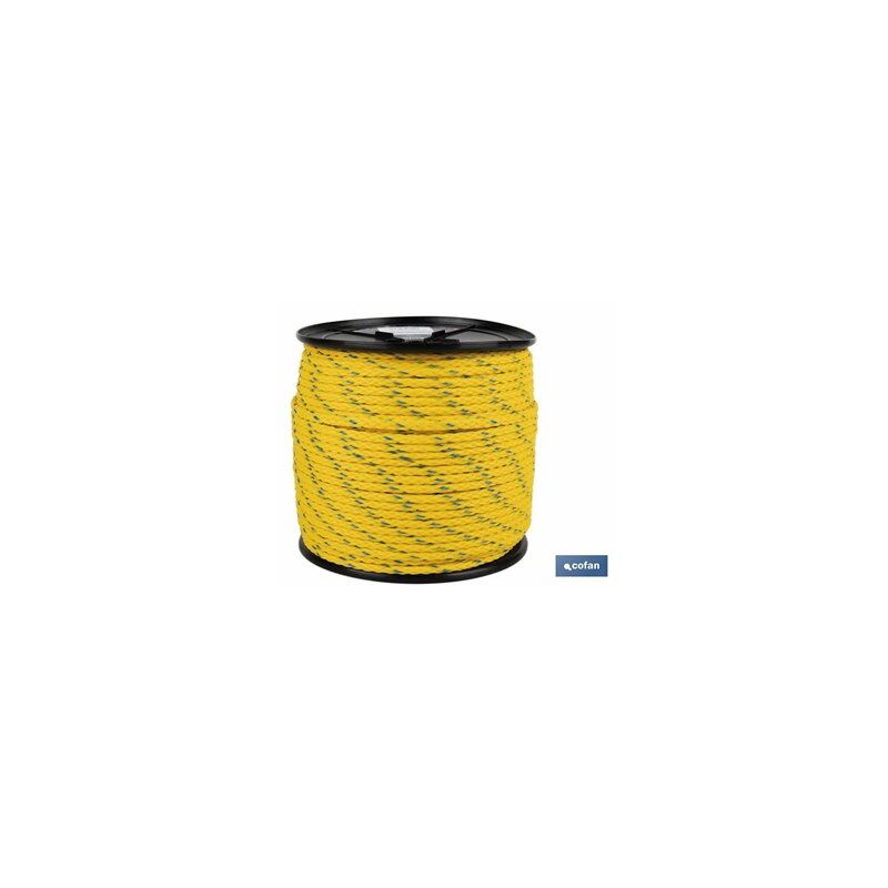 foto del prodotto mulinello corda nautica multiuso 6 mm 200 m giallo blu
