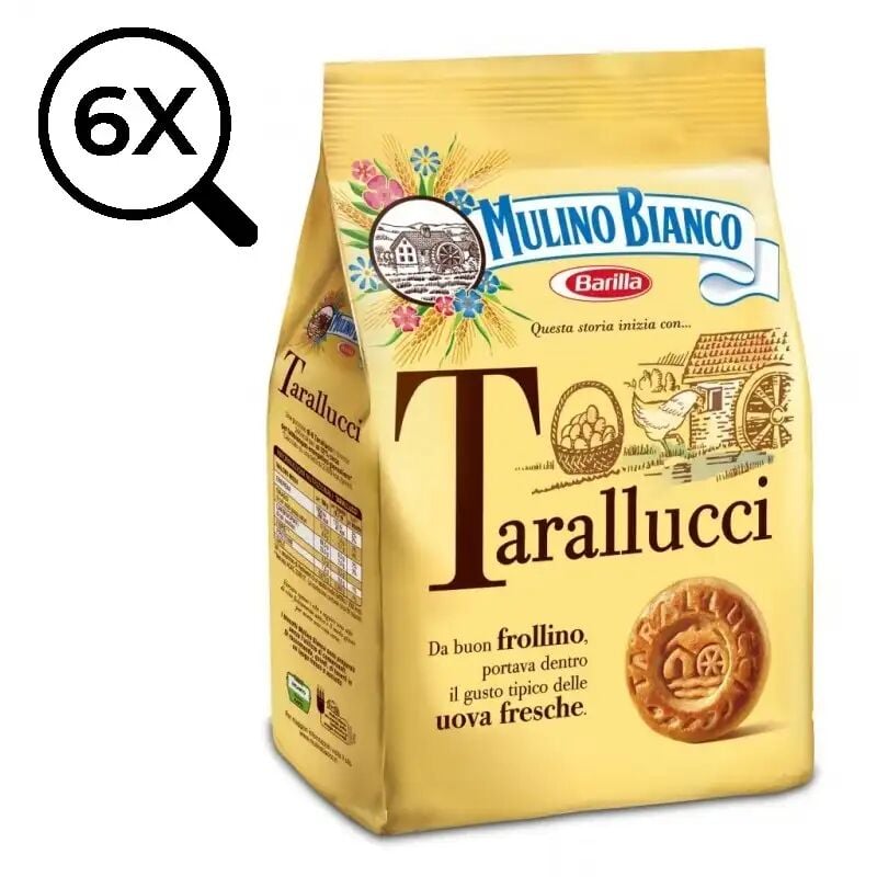 foto del prodotto mulino bianco tarallucci e biscotti frollini 6 pezzi da 800g totale 4800g 