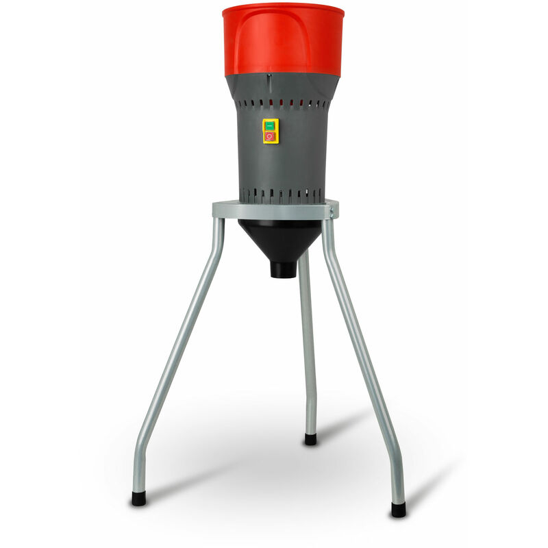 foto del prodotto mulino elettrico per cereali con supporto, motore elettrico 1000 watt, tramoggia da 6l, 300kg h, lama in acciaio inox, 5 setacci inclusi, macina