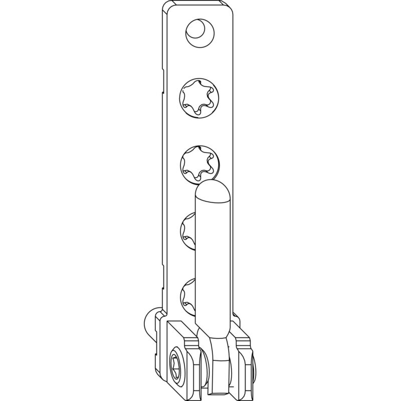 foto del prodotto multi cuscinetto angolare in pvc con perno da 7 mm, lunghezza 23 mm, universale, portata 120 kg, acciaio titanio maco