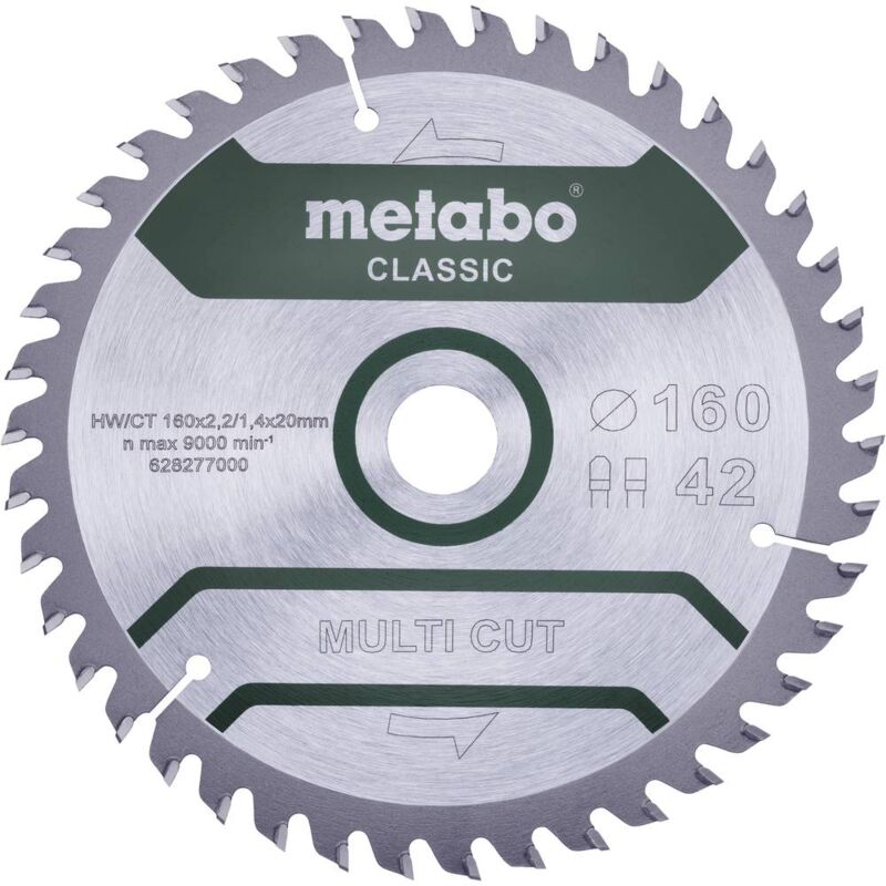 foto del prodotto multi cut classic 628277000 lama circolare 160 x 20 x 1.4 mm numero di denti 42 1 pz. metabo
