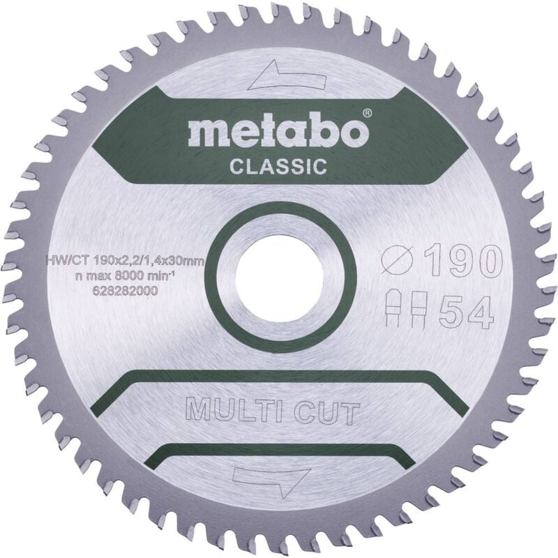 foto del prodotto multi cut classic 628658000 lama circolare 160 x 20 x 1.4 mm numero di denti 42 1 pz. metabo