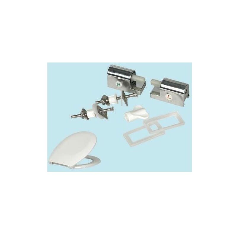 foto del prodotto multi suites, set di cerniere per sedile copriwater a chiusura rallentata serie tonic in acciaio inox, t2065bj, cromato ideal standard