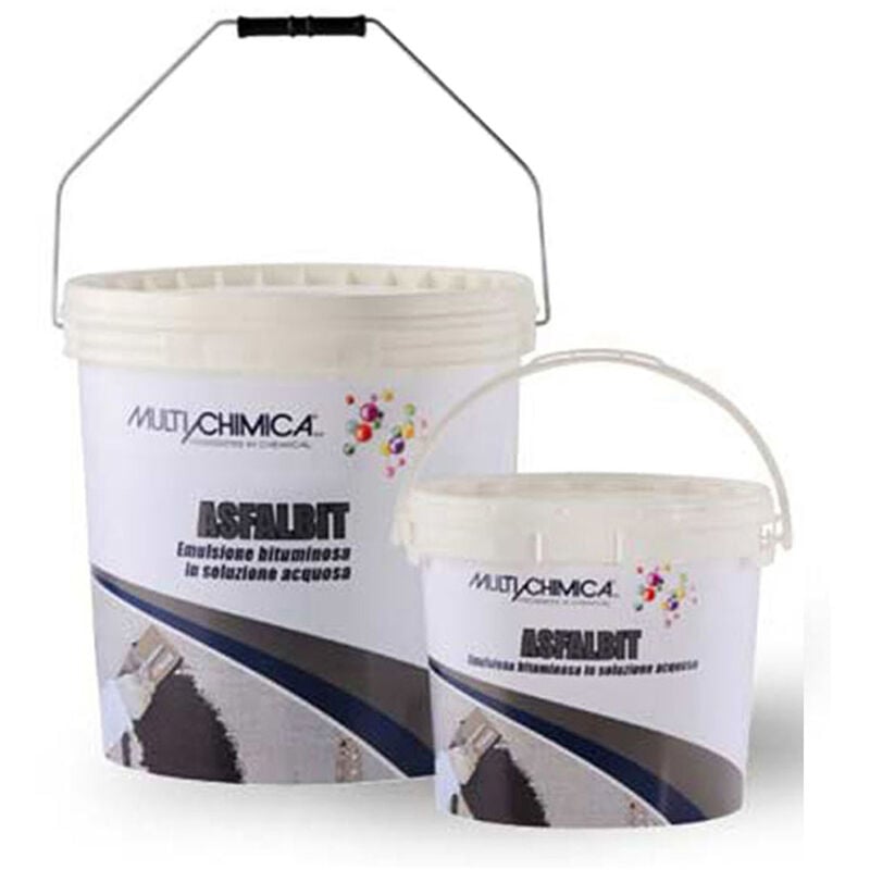 foto del prodotto multichimica asfalto a freddo emulsione bituminosa impermeabilizzante pareti tetti terrazze asfalbit 15 lt