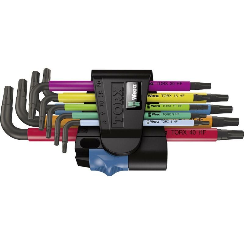 foto del prodotto multicolour torx interno kit di chiavi a brugola t 8, t 9, t 10, t 15, t 20, t 25, t 27, t 30, t 40 9 parti wera