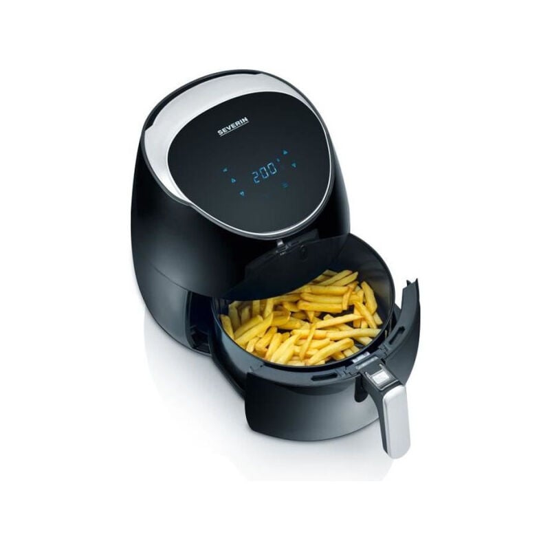 foto del prodotto multiforno ad aria calda severin fr2445 xxl 5l friggitrice oil free 8 programmi termostato regolabile display led ner