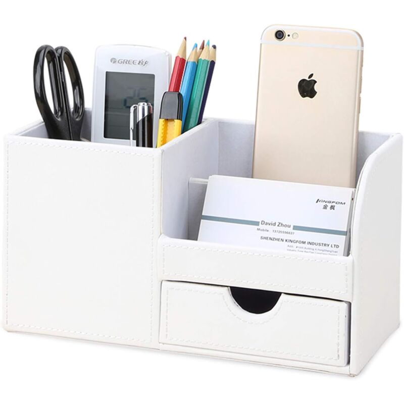 foto del prodotto multifunctional compartments desk organizer white 