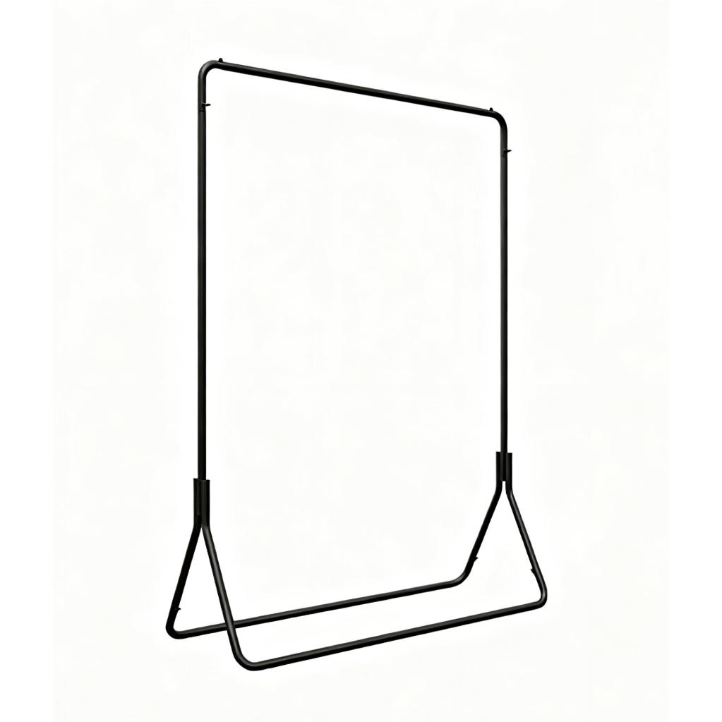 foto del prodotto multifunctional metallic donkey coat rack 80 x 44.5 x 145.5 cm clothes support with non-slip bar and safety stop easy assembly without tools, minimalist design, ideal for bedrooms, offices, locker