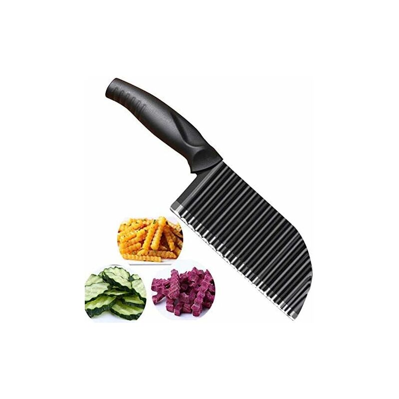 foto del prodotto multifunzione affettatrice di verdure coltello seghettato coltello crinkle bambini insalata di patate chip cutter patatine fritte taglierina di