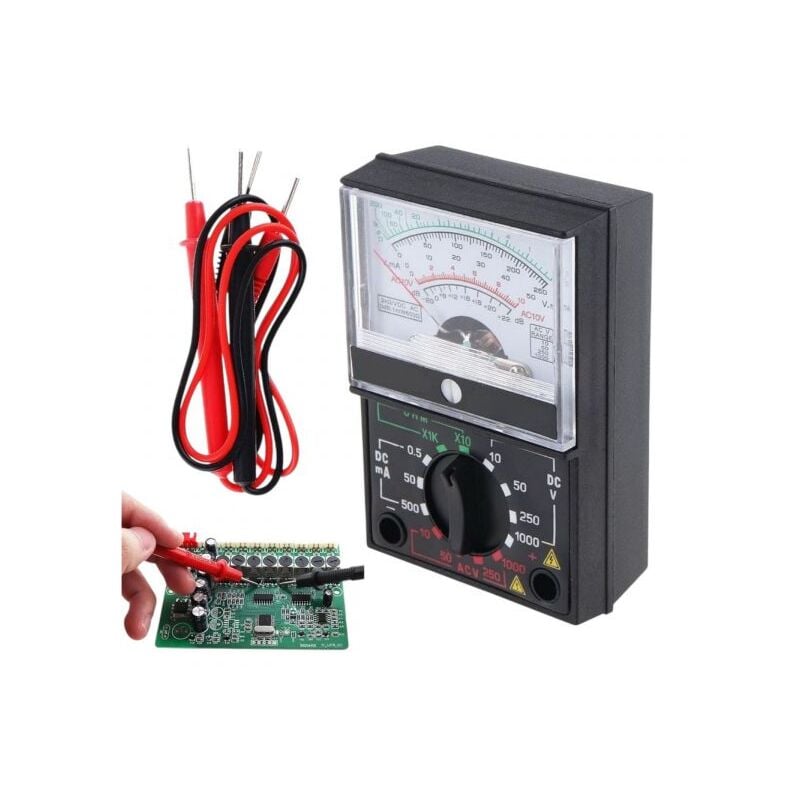 foto del prodotto multimetro analogico tester puntali misuratore tensione amperometro ohmmetro vh