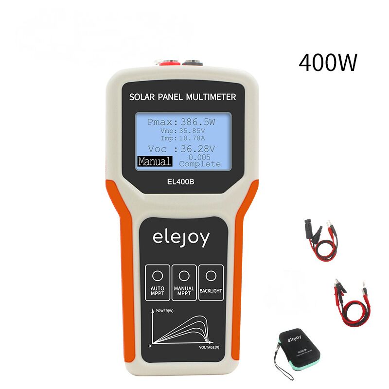 foto del prodotto multimetro di potenza per pannello fotovoltaico portatile el400b tester per pannelli solari misuratore di potenza amperometro display digitale lcd