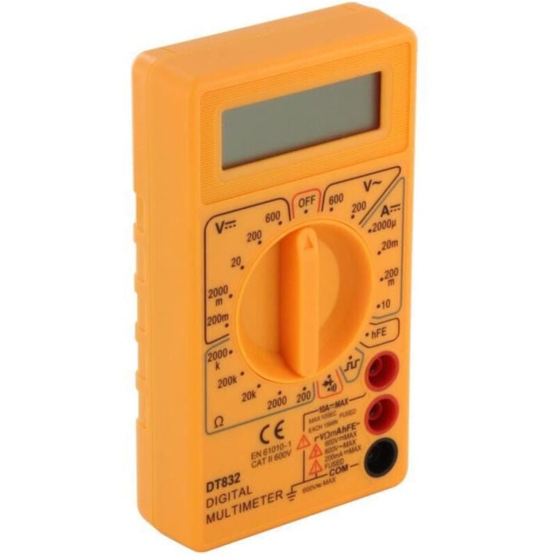 foto del prodotto multimetro digitale chacon 600 v - schermo lcd 3,5 - giallo