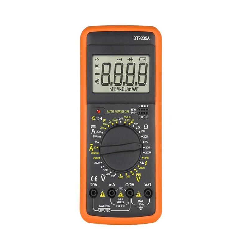 foto del prodotto multimetro digitale dt9205a, tester per transistor ac dc, tester elettrico ncv, multimetro analogico professionale