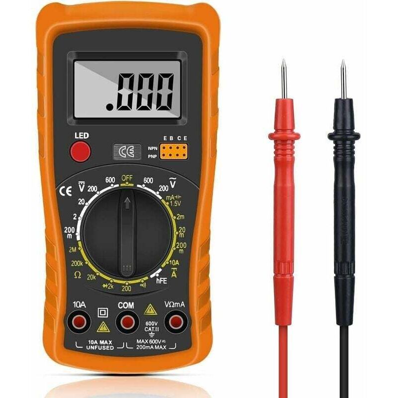 foto del prodotto multimetro digitale, multimetro digitale con portata automatica, tester elettrico professionale, voltmetro resistenza continuit diodi. applicabile a