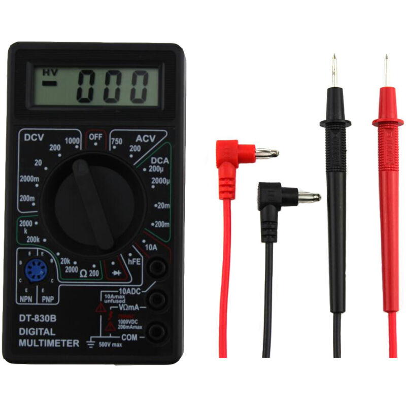 foto del prodotto multimetro digitale professionale dt832 ampio display lcd