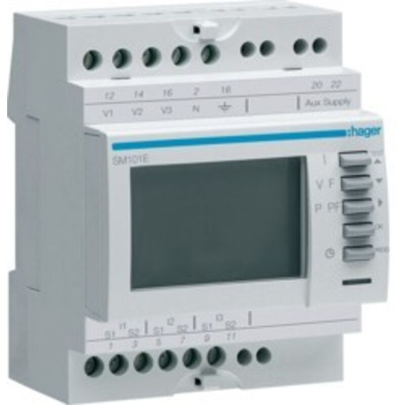 foto del prodotto multimetro digitale v i f p q a cosfi tempo 4m hager cod. sm101e 