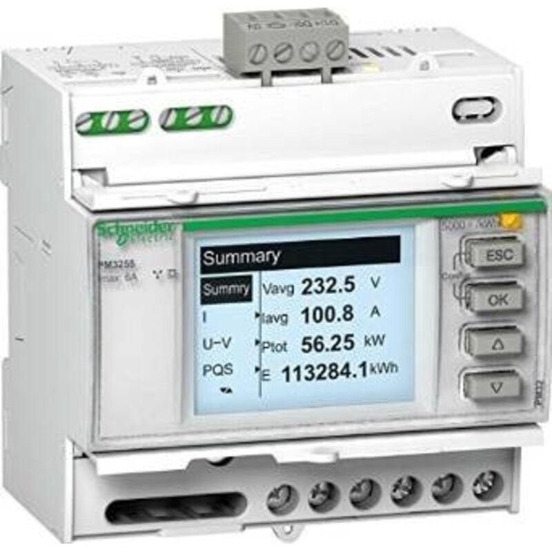 foto del prodotto multimetro pm3250 inserzione con ta modbus thd mt schneider cod. metsepm3250 