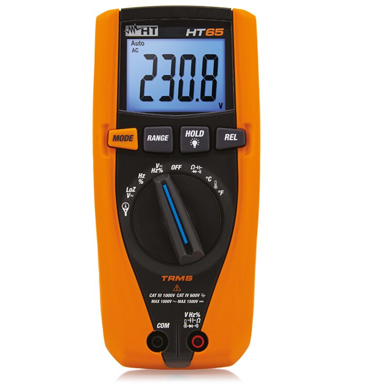 foto del prodotto multimetro trms tensione dc 1500v con sonda k temperatura ht65 ht ha00065p