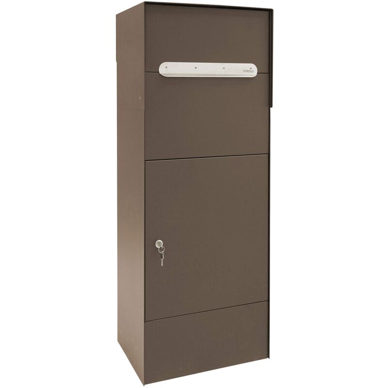 foto del prodotto multipack base ep3108 cassetta postale in acciaio per posta e pacchi grandi, cassetta deposito pacchi, color ruggine - arregui