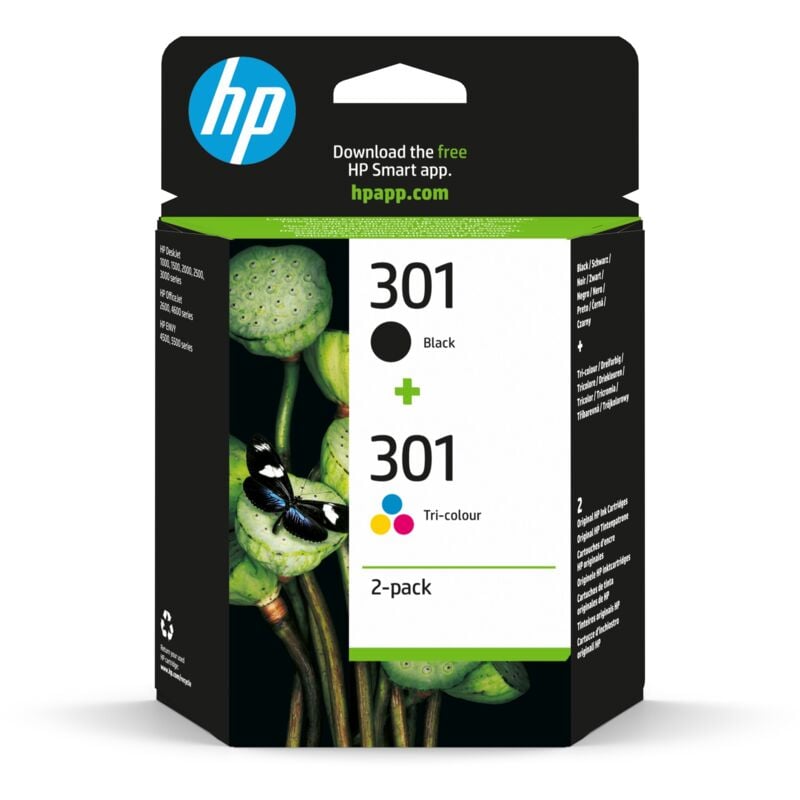 foto del prodotto multipack confezione da due cartucce 301 nero e tricromia