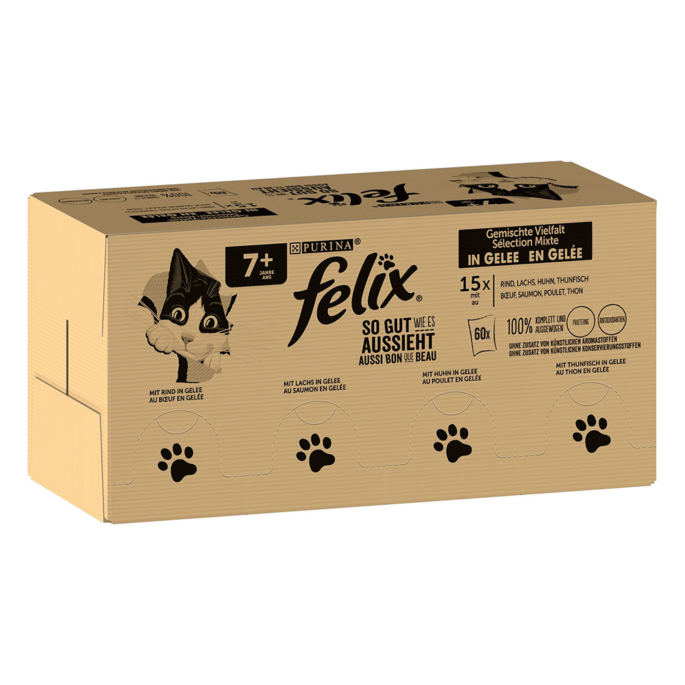 foto del prodotto multipack felix le ghiottonerie 120 x 85 g umido gatto senior