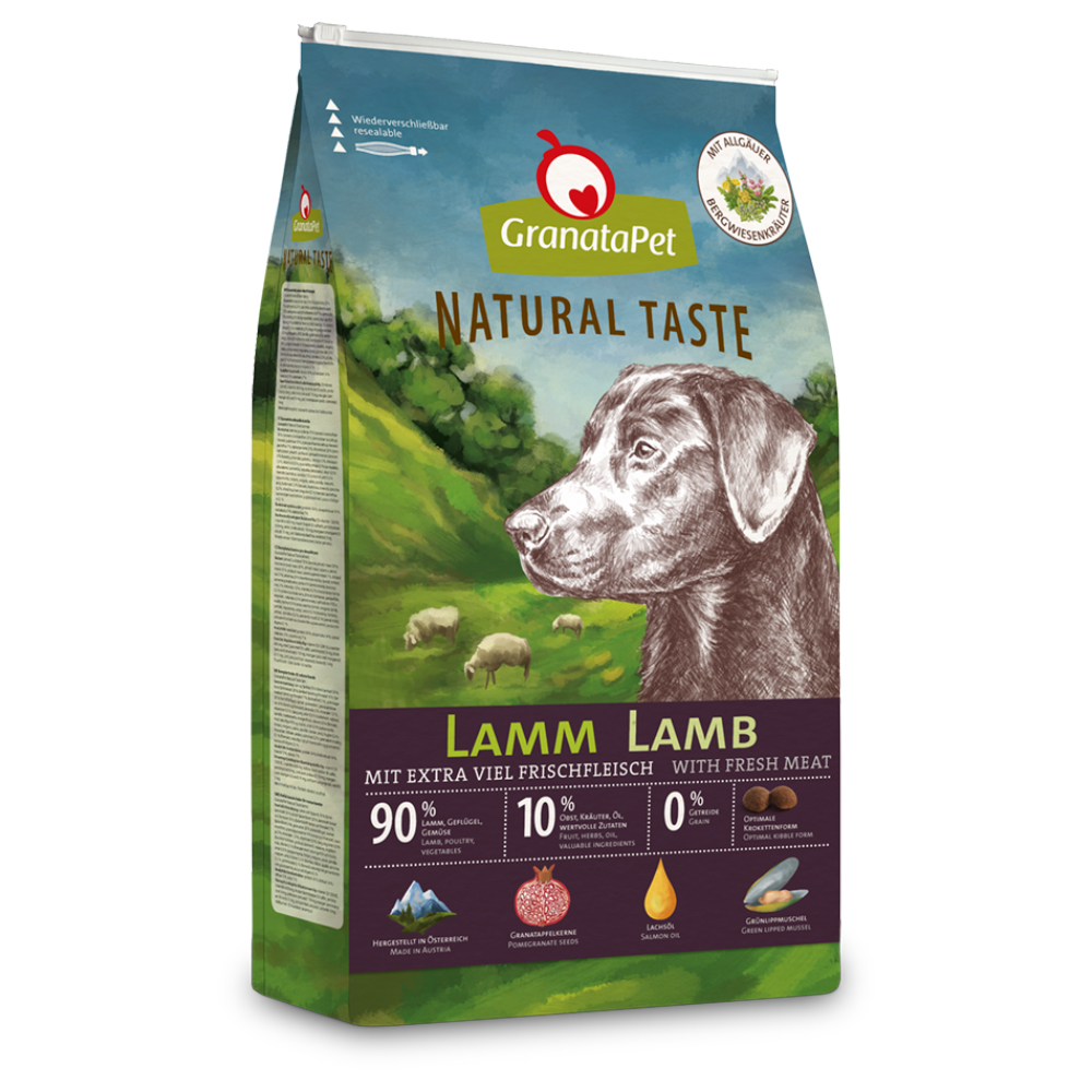 foto del prodotto multipack risparmio 2 x 10 kg 12 kg granatapet crocchette per cane - 2 x 12 kg natural taste agnello