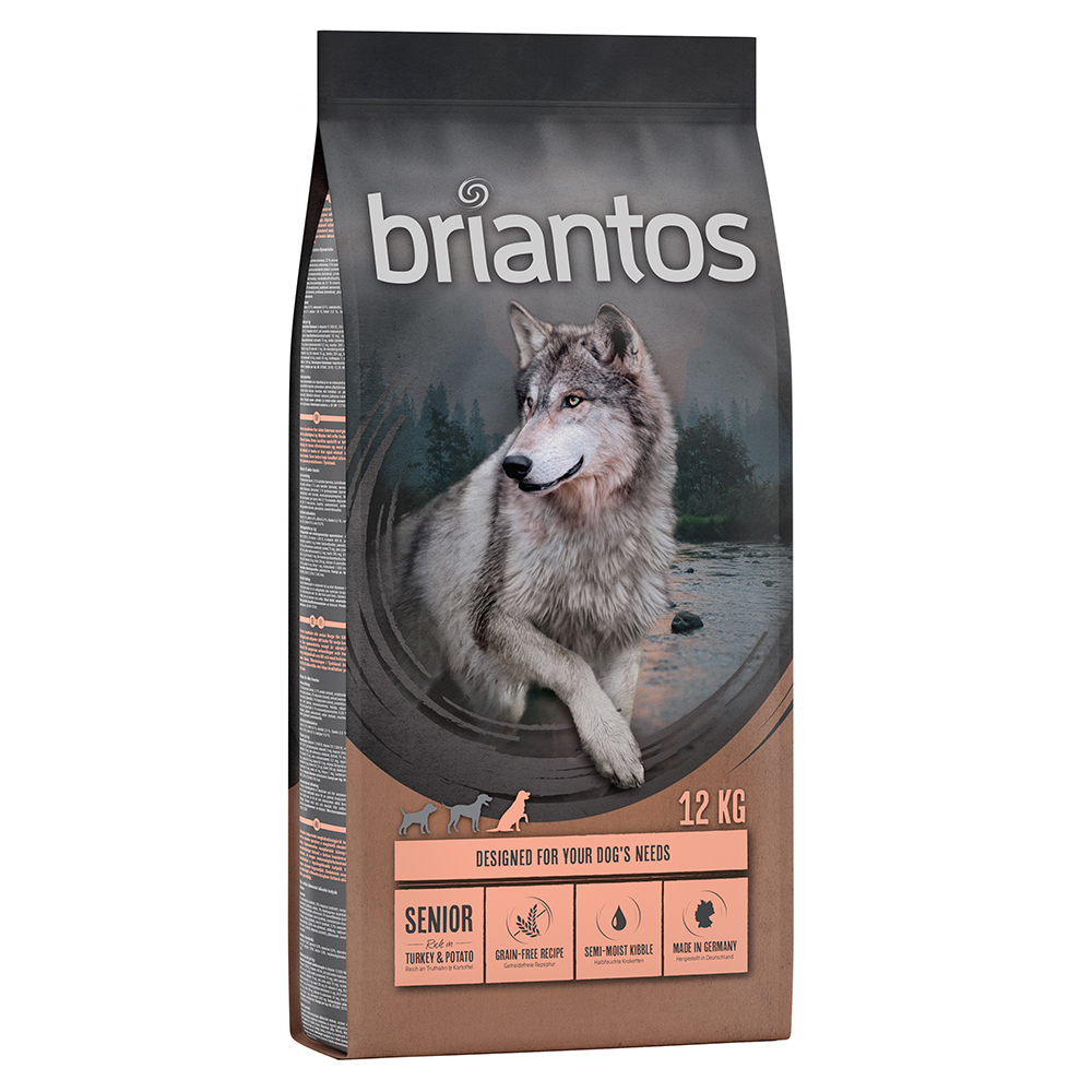 foto del prodotto multipack risparmio 2 x briantos - 2 x 12 kg senior tacchino patate - senza cereali