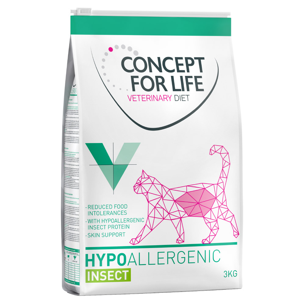 foto del prodotto multipack risparmio 3 x 3 kg concept for life veterinary diet - hypoallergenic insect